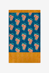 pareo mussola 110x180--leopard flower teal
