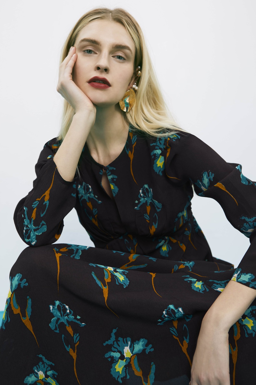 amla dress--black iris coffee