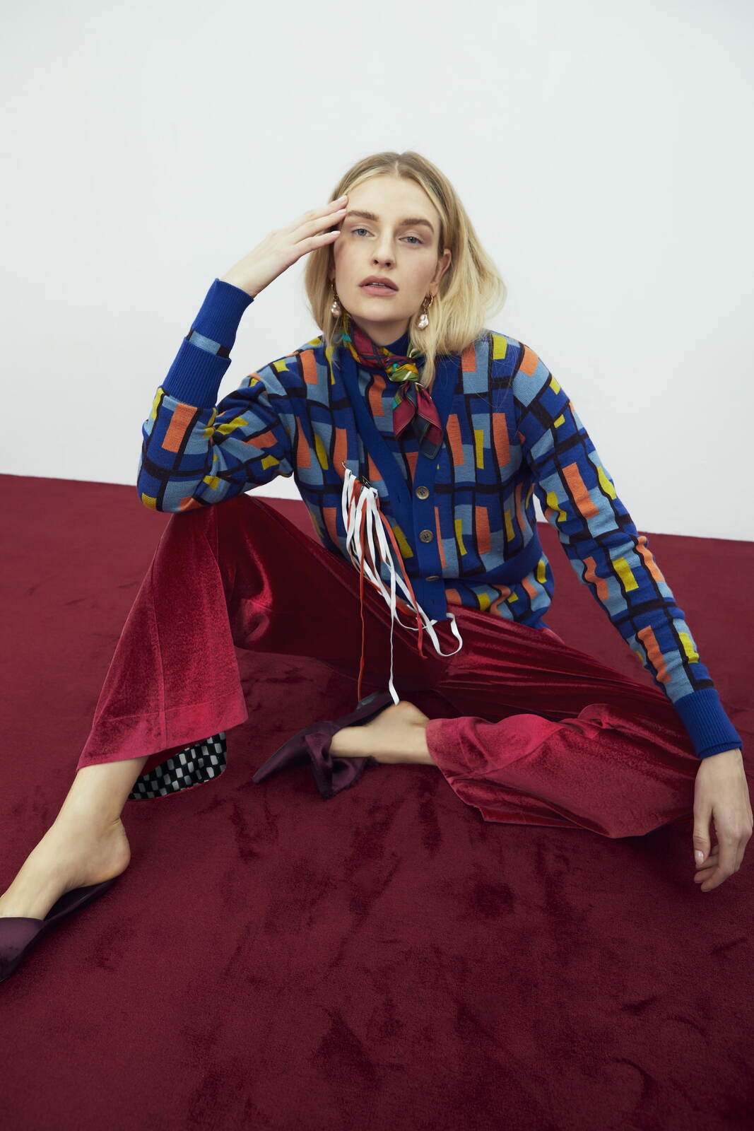 ginevra cardigan--jaipur maze royal blue