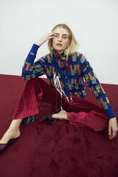 ginevra cardigan--jaipur maze royal blue