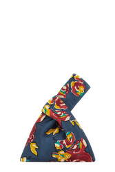 borsa knot in seta--orihime tartan fucsia