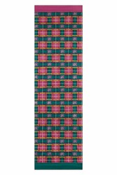silk stole 55x180cm--tartan fuxia