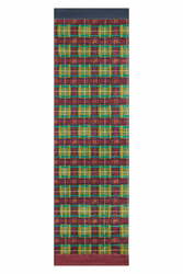 silk stole 55x180cm--tartan olive green