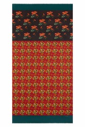 stole wool and silk 100x200--shibuia flower coffee