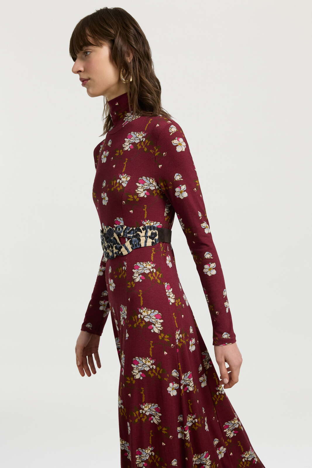 braid belt matti wool--kasuri damask ivory