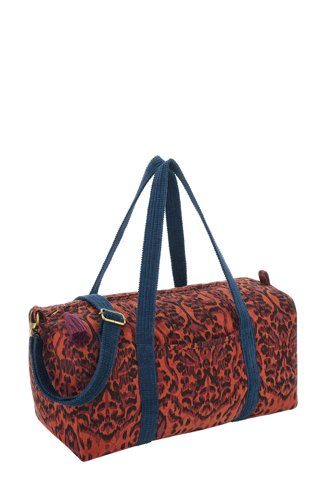 wool weekend bag matti--kasuri damask rust