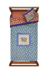 reversible quilt 180x270cm--positano red tiles