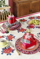 telo cotone 180x350cm--ortensia red gold