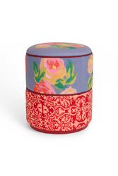 ottoman nizam grey--damask red rose