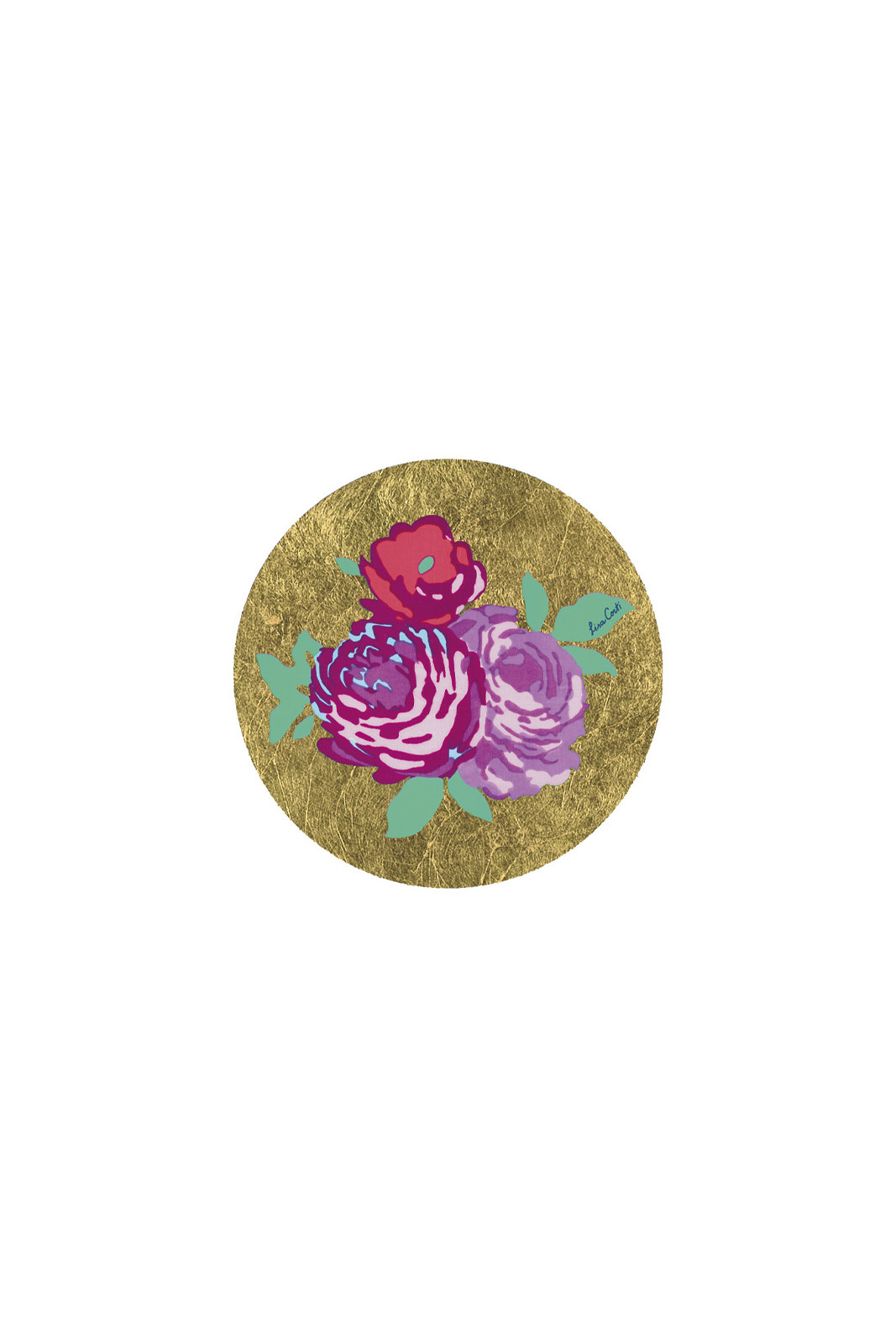 coaster 9,5cm--bold rose pink