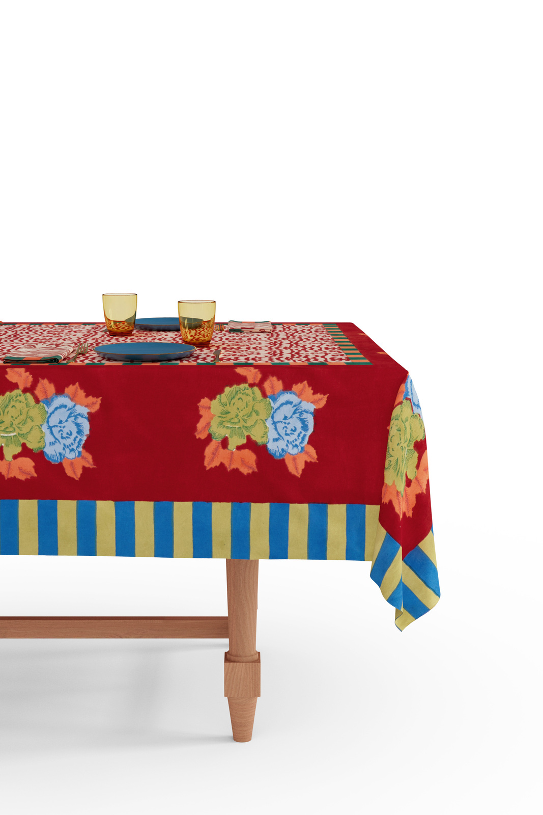 telo cotone 220x270cm--indian tiger red