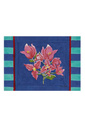 cotton placemat 35x48cm--issimo x lisa corti bougainvillea blue green