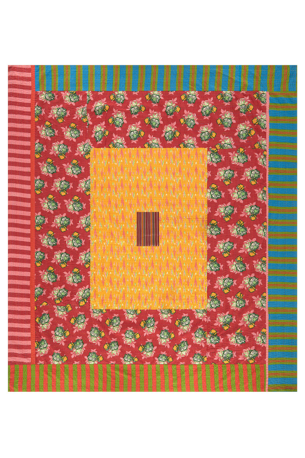 reversible gudri 250x270cm--ikat arrow gold