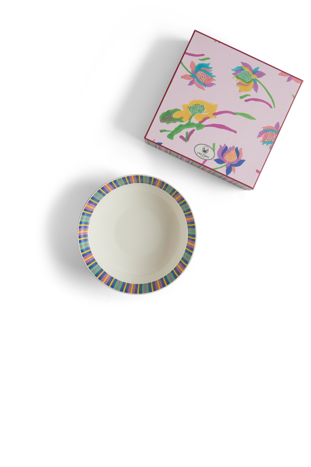 insalatiera in porcellana--japanese pink