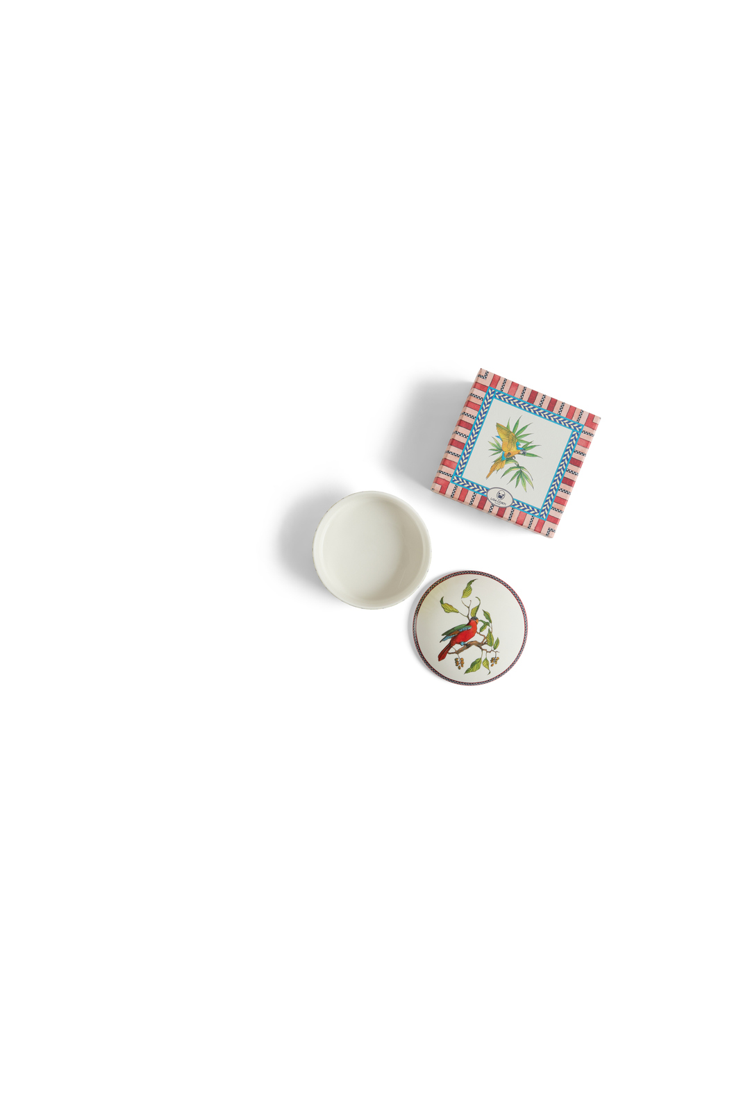 portagioie in porcellana--jungle parrot green 