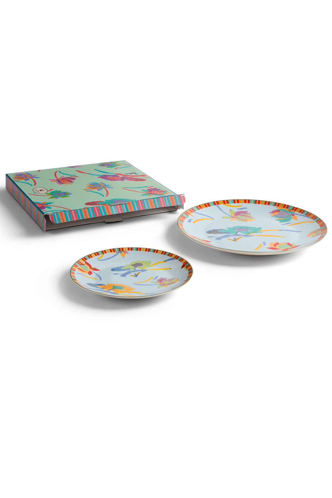 set di 2 piatti in porcellana--japanese light blue 