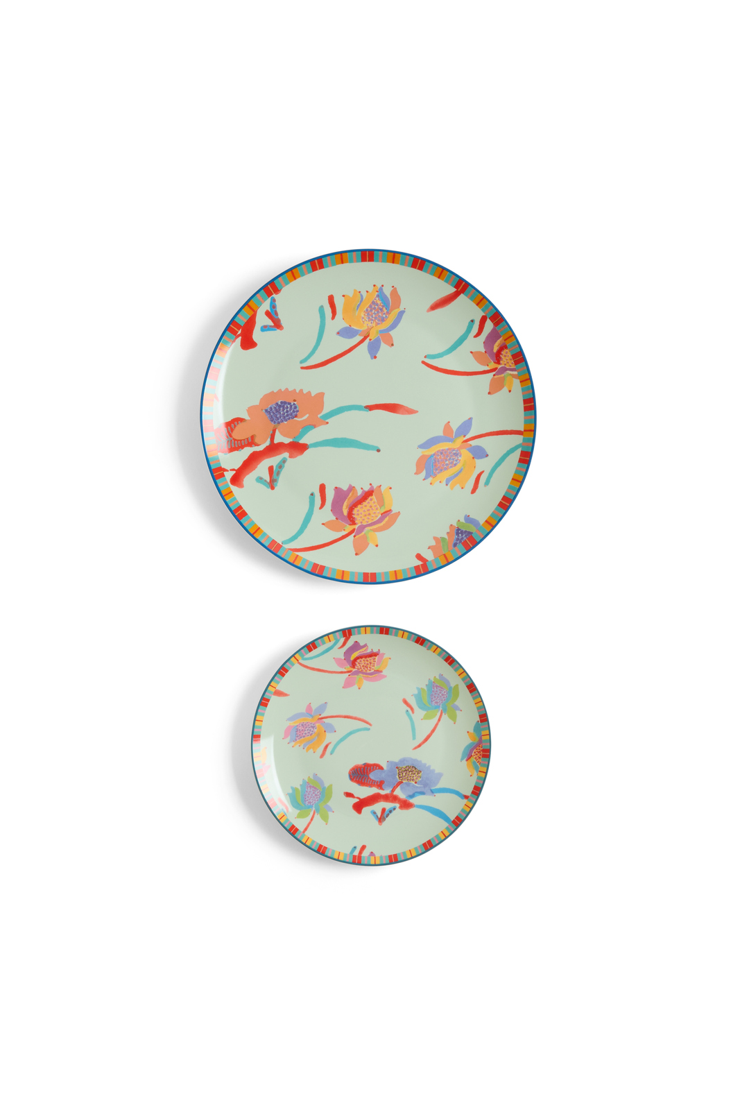 set di 2 piatti in porcellana--japanese green 