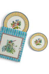 set di 2 piatti in porcellana--jungle parrot yellow 