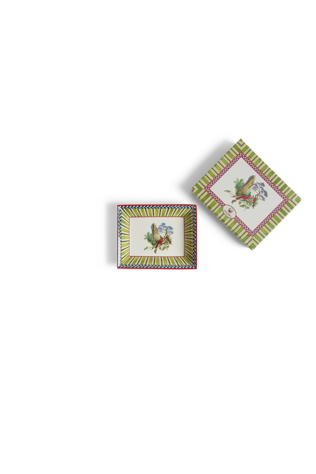 svuotatasche in porcellana--jungle parrot green 