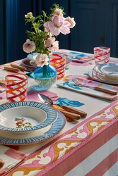 piatto fondo--jungle parrot peacock