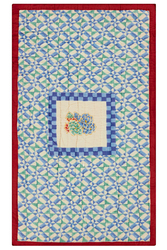 reversible quilt 110x180cm--positano red tiles