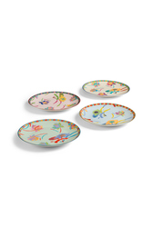 set di 4 piatti da dessert in porcellana--japanese