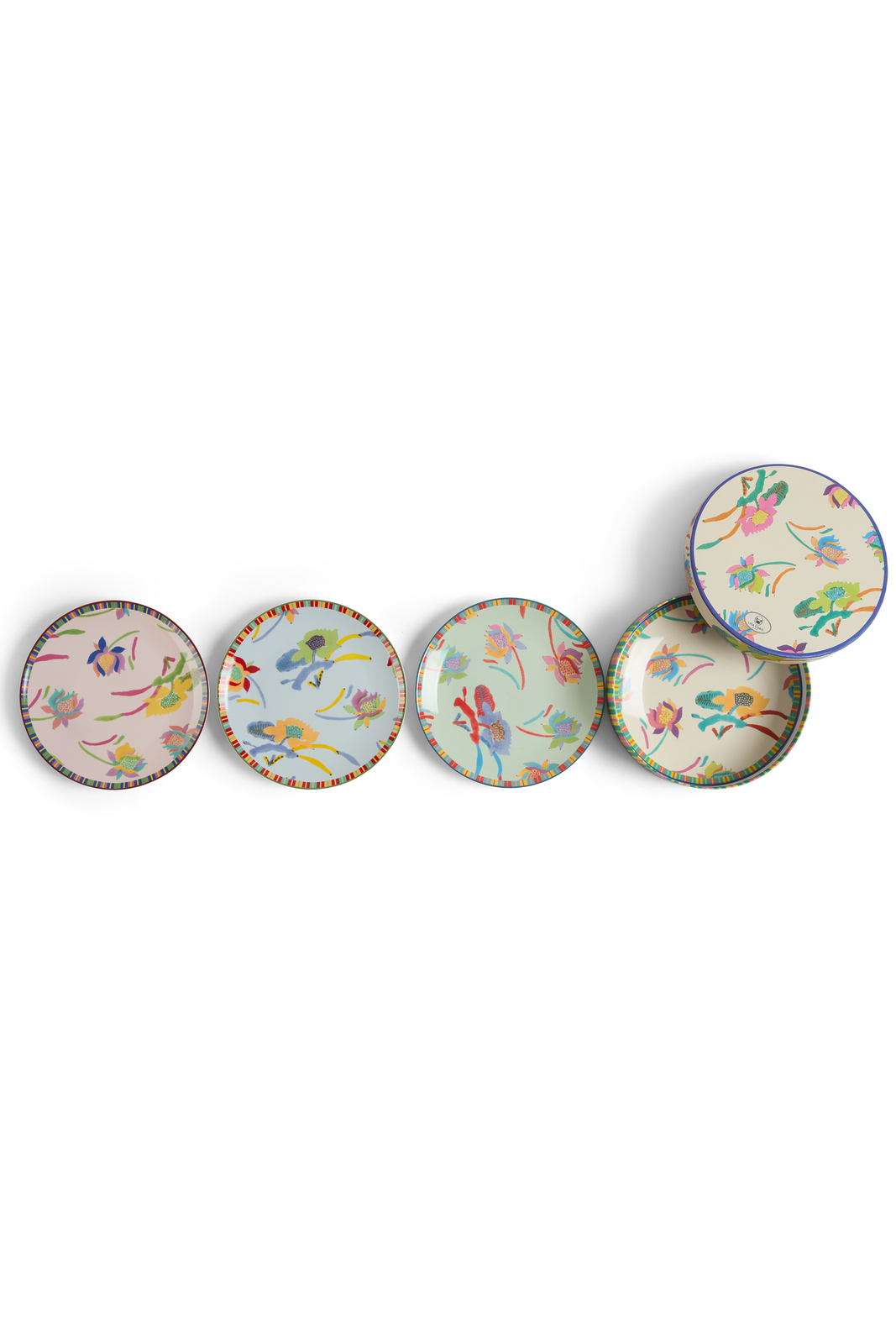 set di 4 piatti da dessert in porcellana--japanese