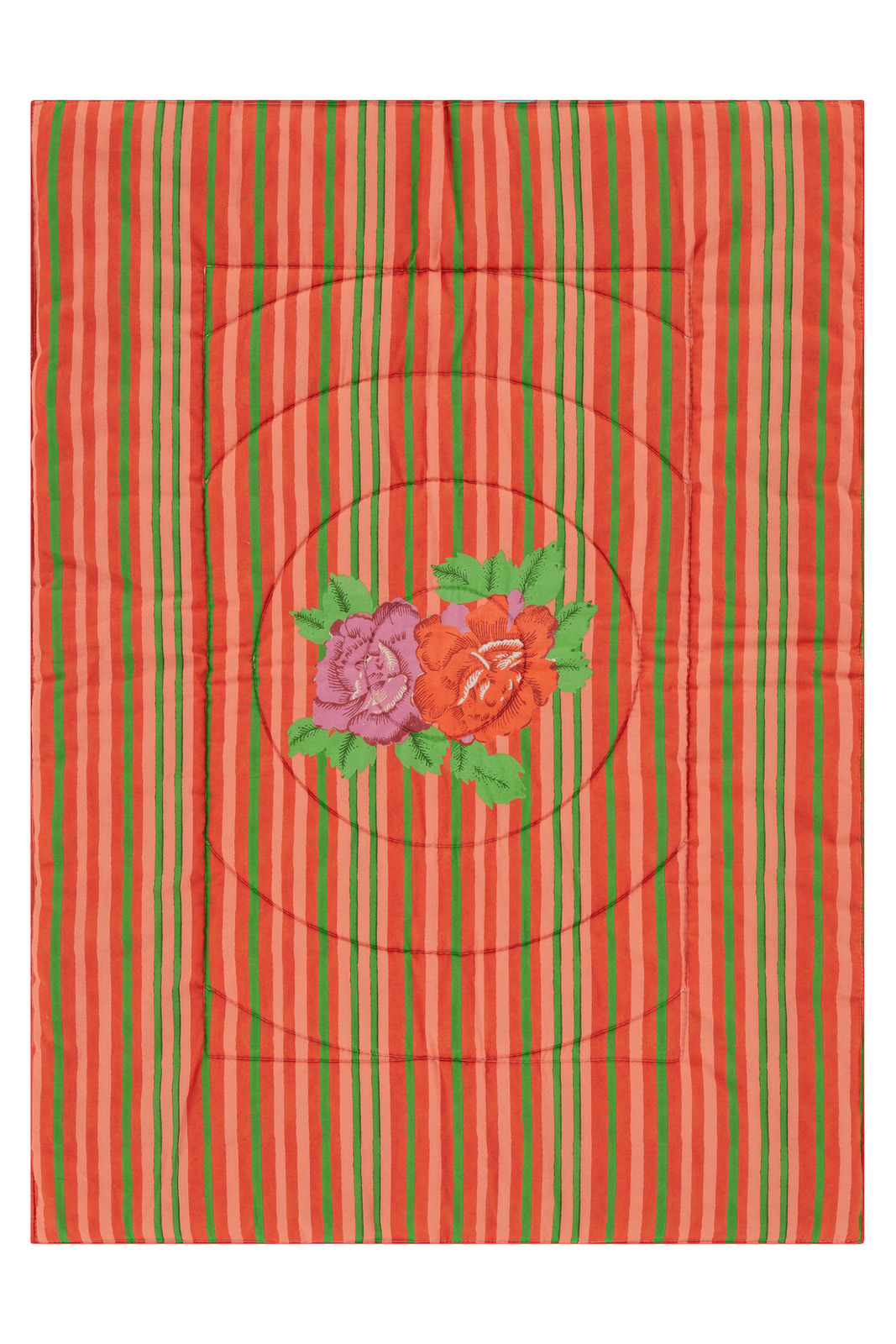 reversible quilt 70x110cm--hima big flower turquoise