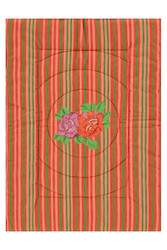 reversible quilt 70x110cm--hima big flower turquoise