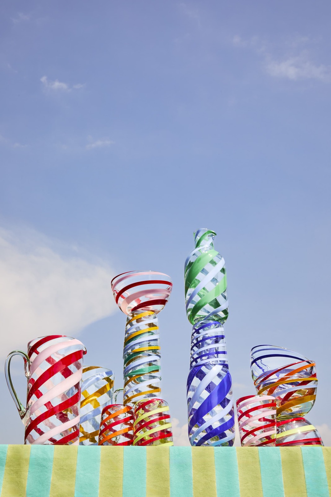 bowl--spiral red green