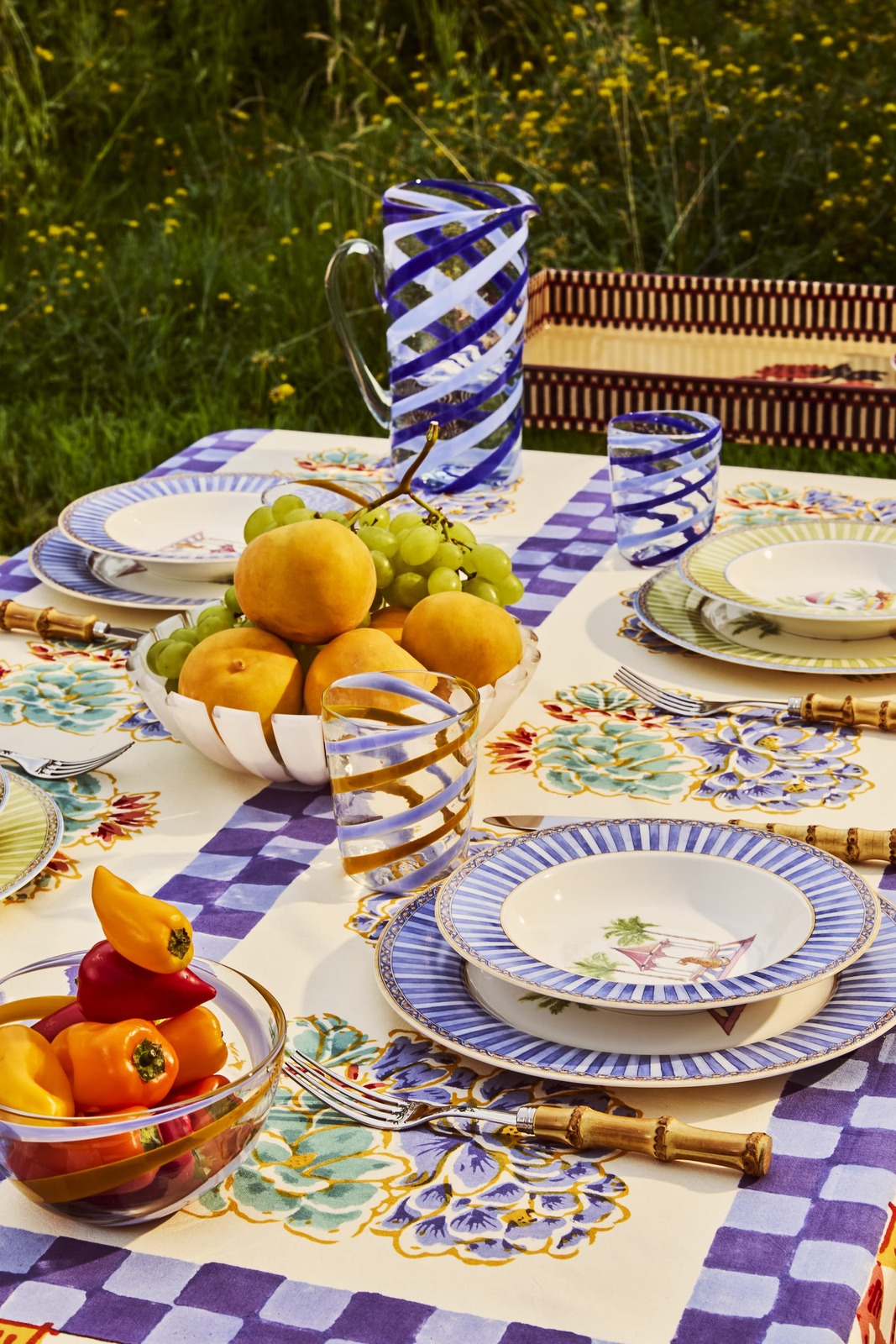 set of 2 glasses --pervinch blue