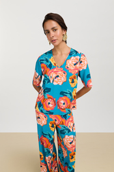 t shirt v neck--nizam teal