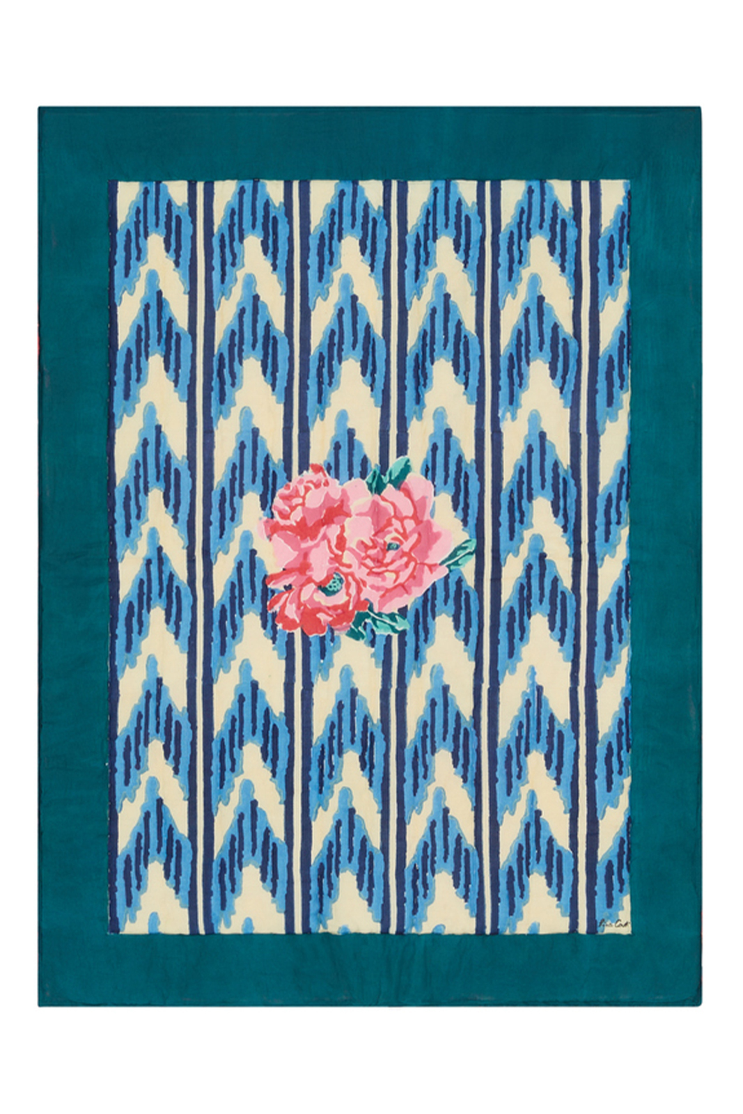 reversible quilt 70x100cm--nina rose mint