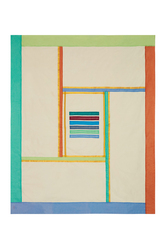 reversible organza bedcover 220x250cm--trivandrum white gold combo cold