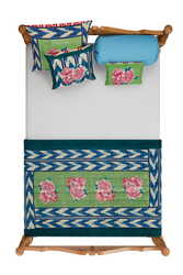 reversible quilt 110x180cm--nina rose mint