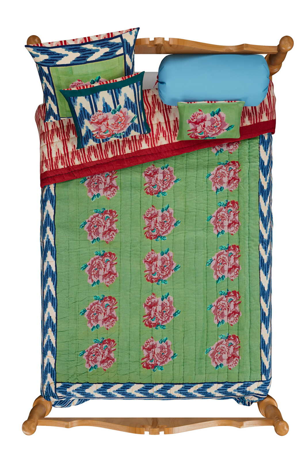 reversible quilt 180x270cm--nina rose mint
