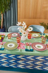 set di 2 piatti in porcellana--jungle parrot green 