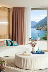 cotton cushion cover 45x45cm--hima big flower turquoise