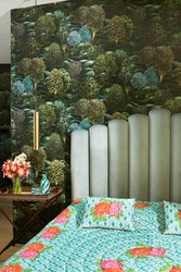 reversible quilt 180x270cm--hima big flower turquoise