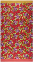 pareo--three flower red 