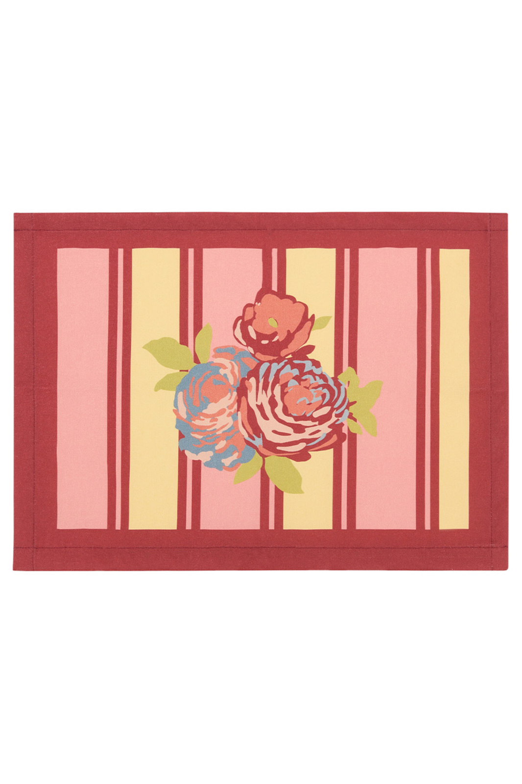 lisa corti x the socialite family cotton placemat 35x48cm--bold rose butter pink