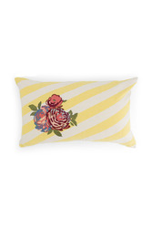 lisa corti x the socialite family cuscino carino--bold rose stripes yellow