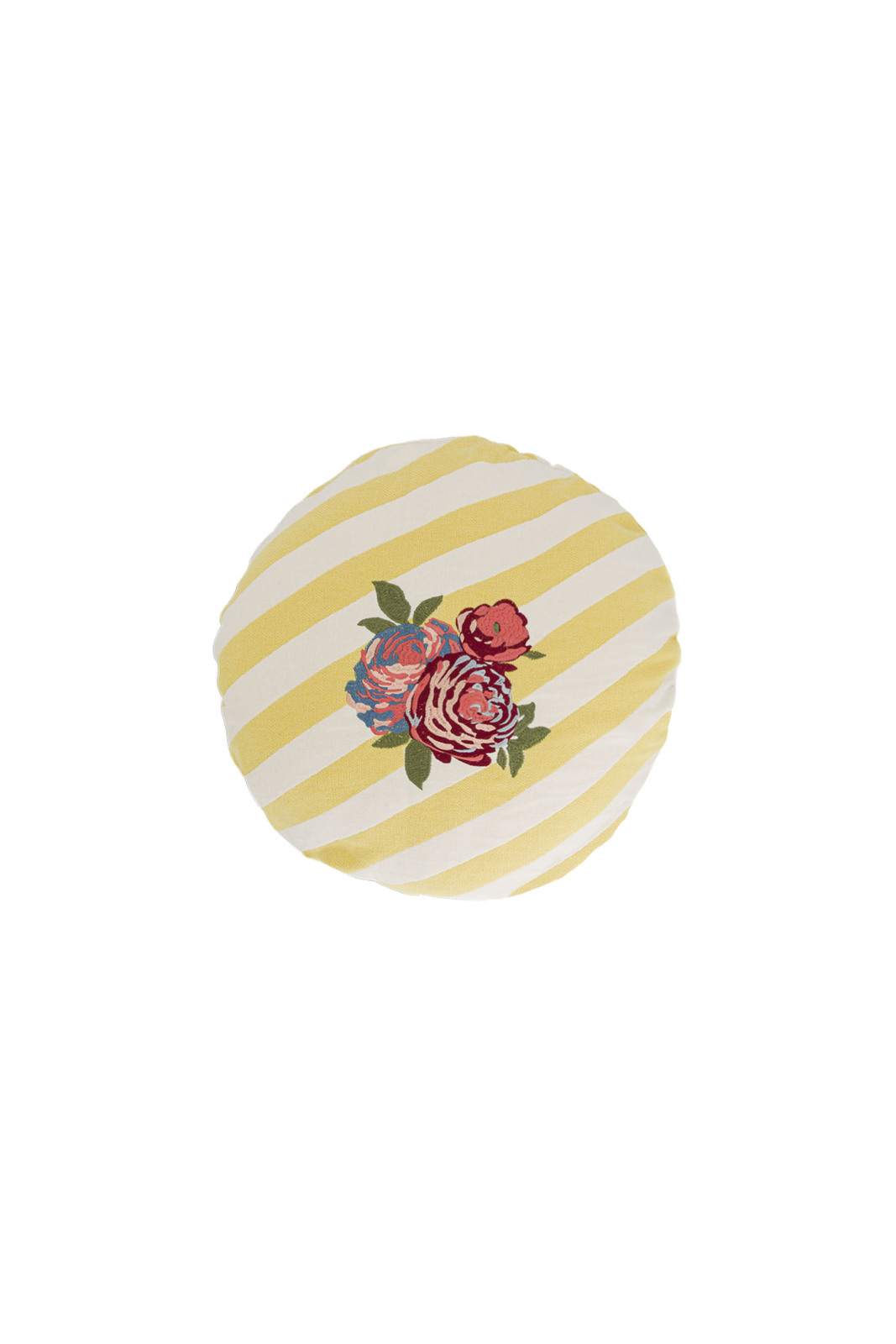 lisa corti x the socialite family cuscino bomboloni--bold rose stripes yellow 