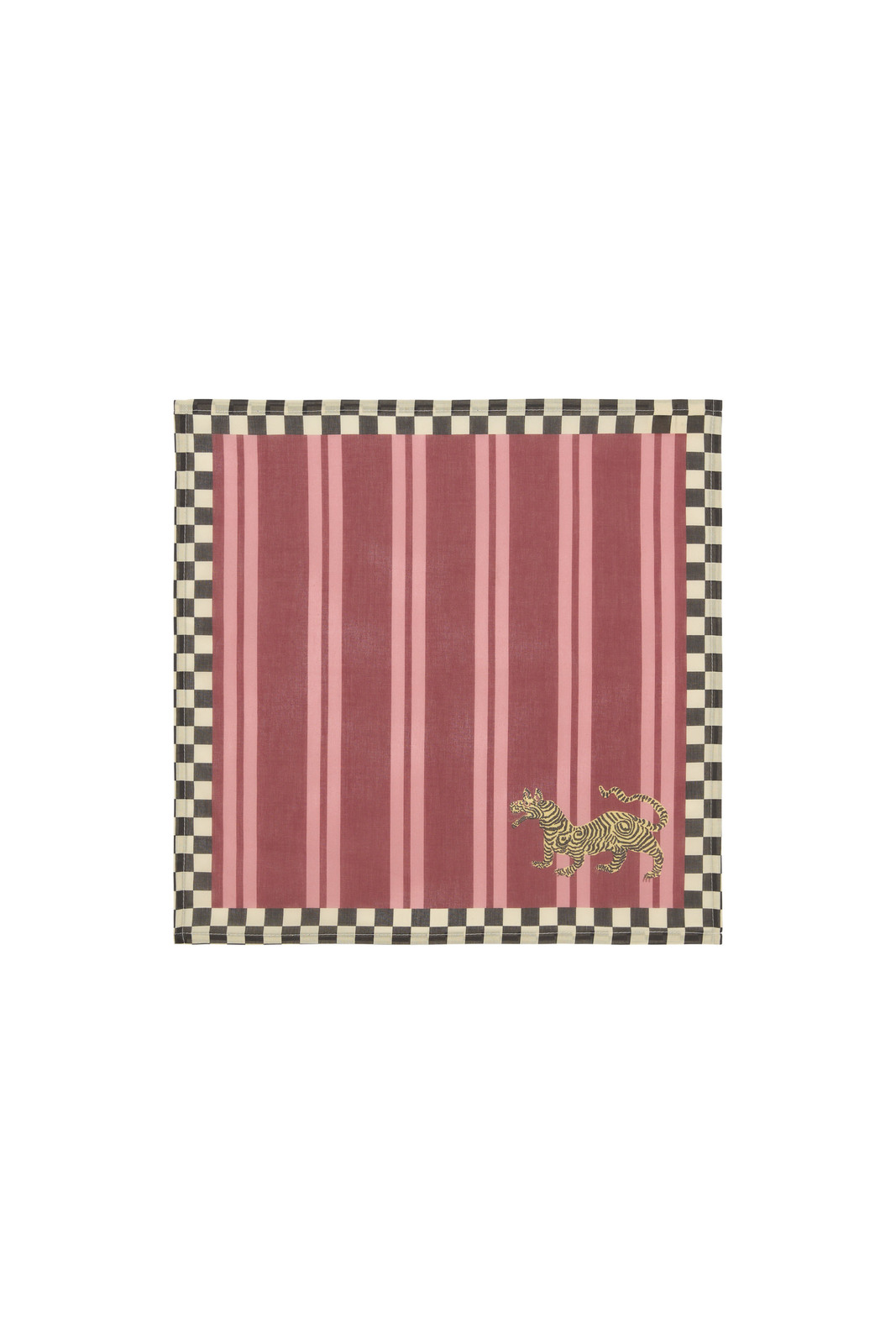 	tovagliolo cotone 50x50cm--tiger bordeaux