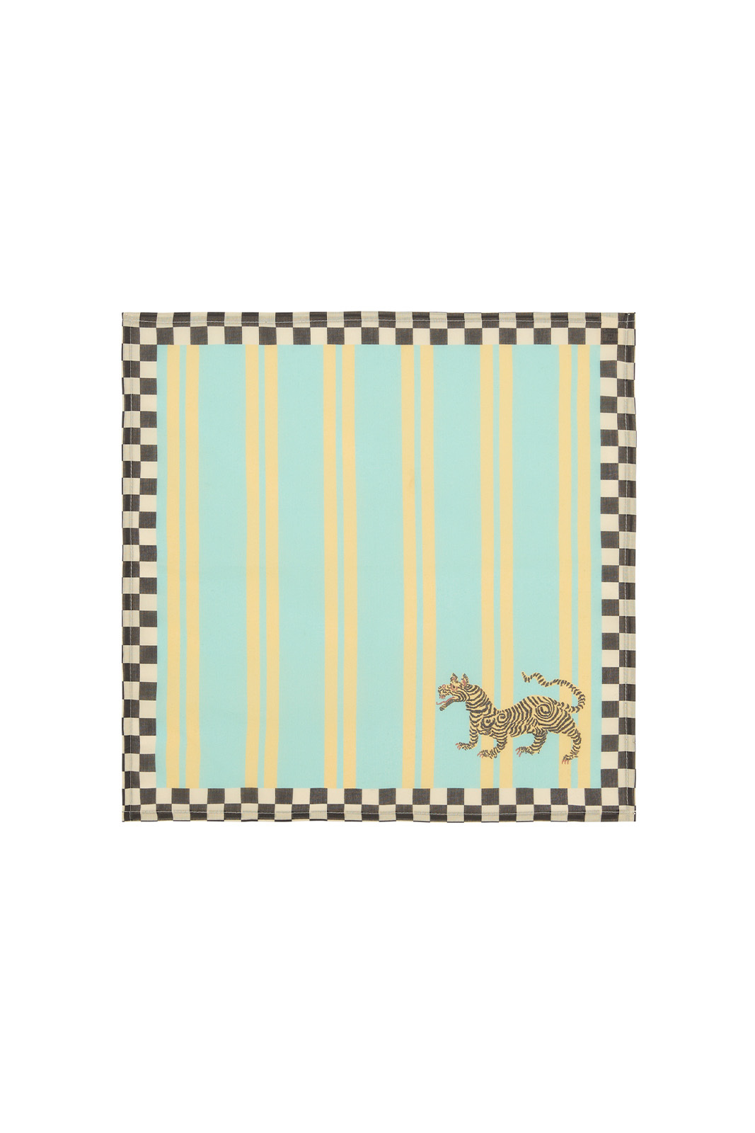 lisa corti x the socialite family cotton napkin 50x50cm--tiger light blue