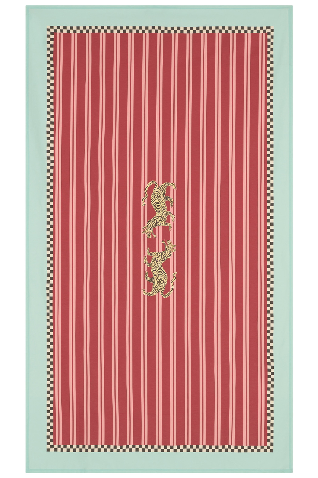 lisa corti x the socialite family cotton cloth 140x240cm--tiger bordeaux
