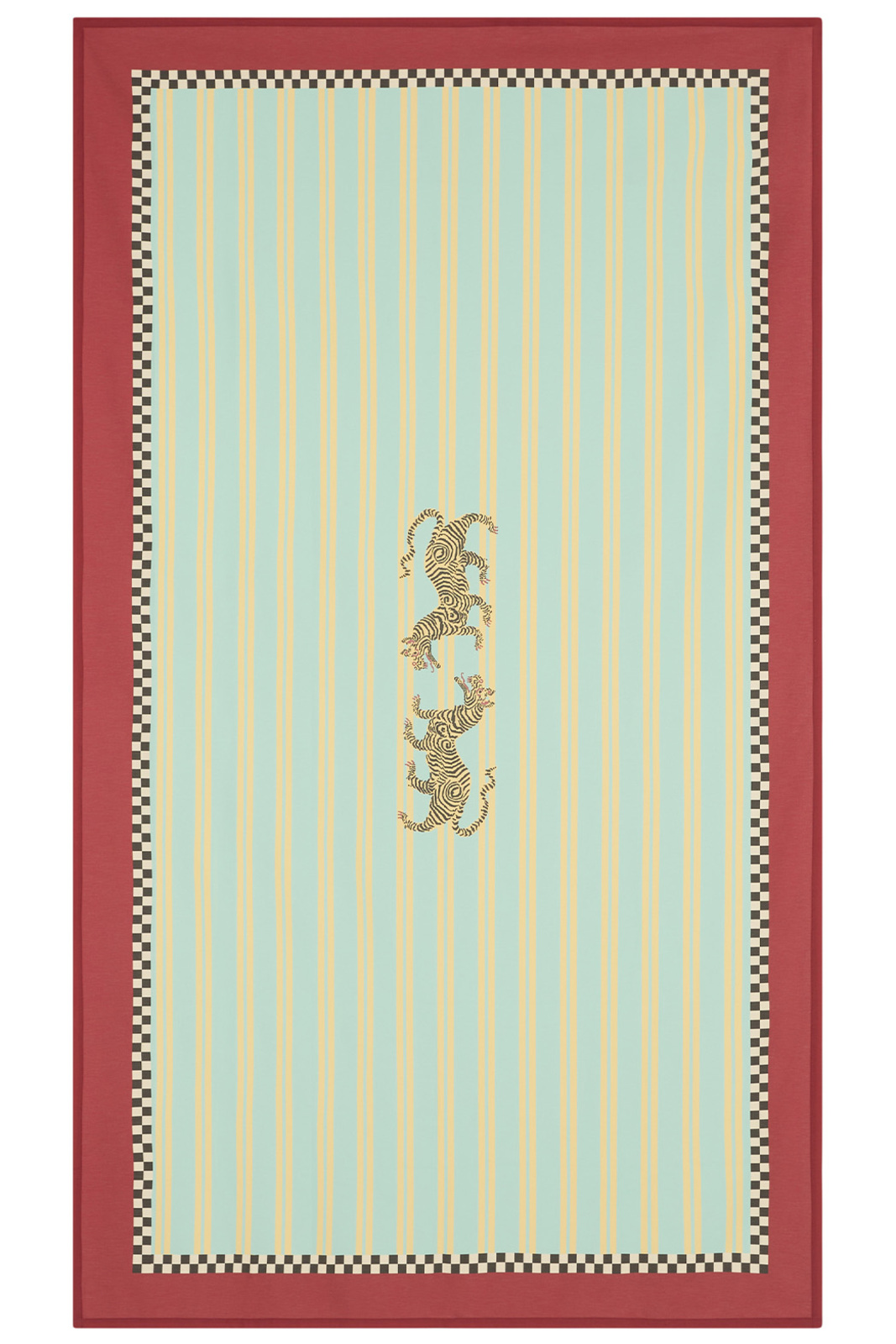 lisa corti x the socialite family cotton cloth 140x240cm--tiger light blue