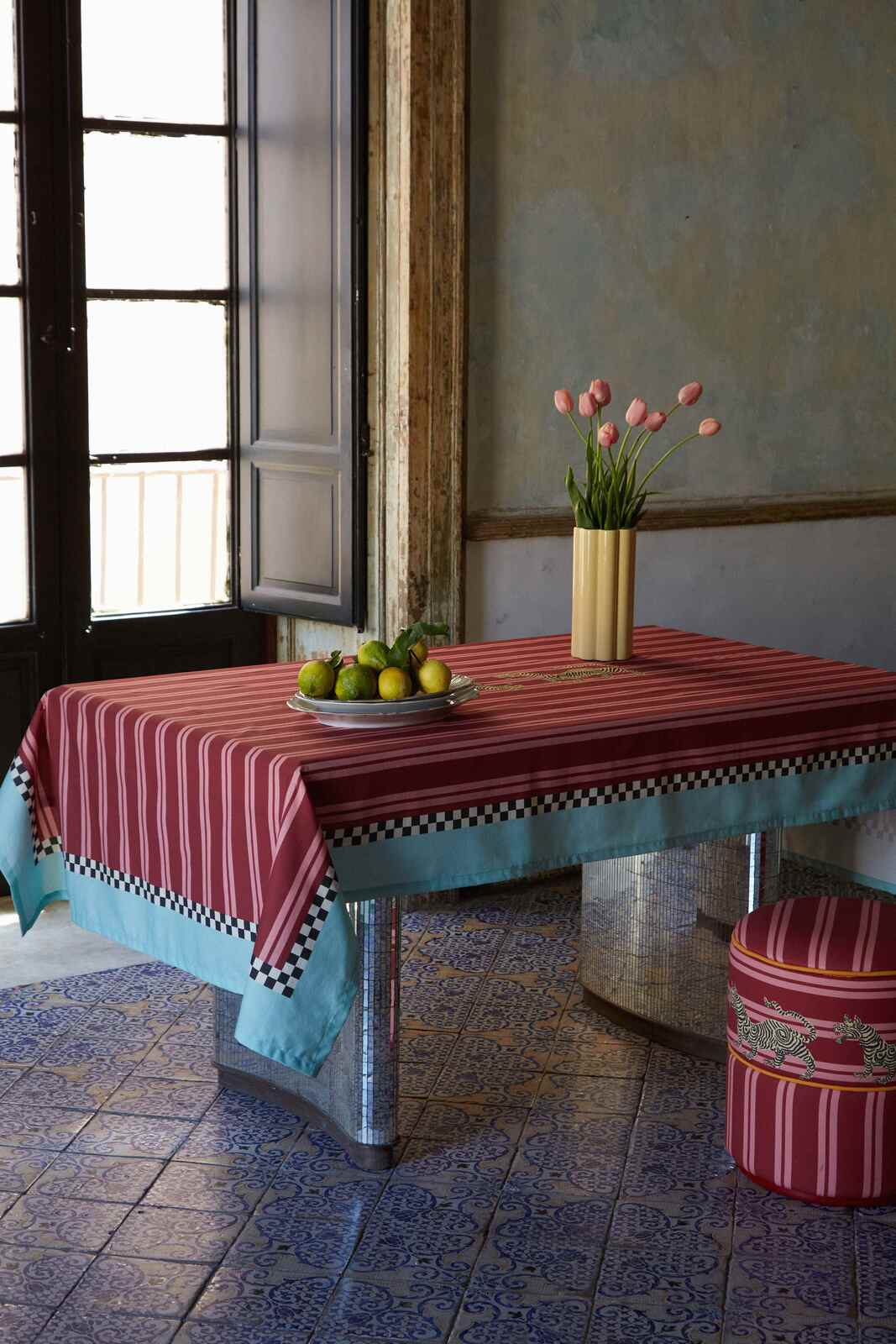 telo cotone 180x270cm--tiger bordeaux