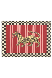 lisa corti x the socialite family cotton placemat 35x48cm--tiger bordeaux