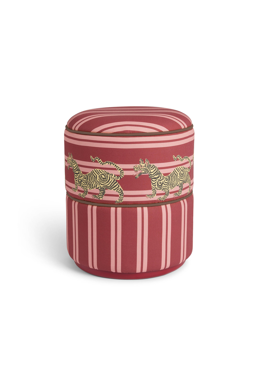 pouf--tiger bordeaux